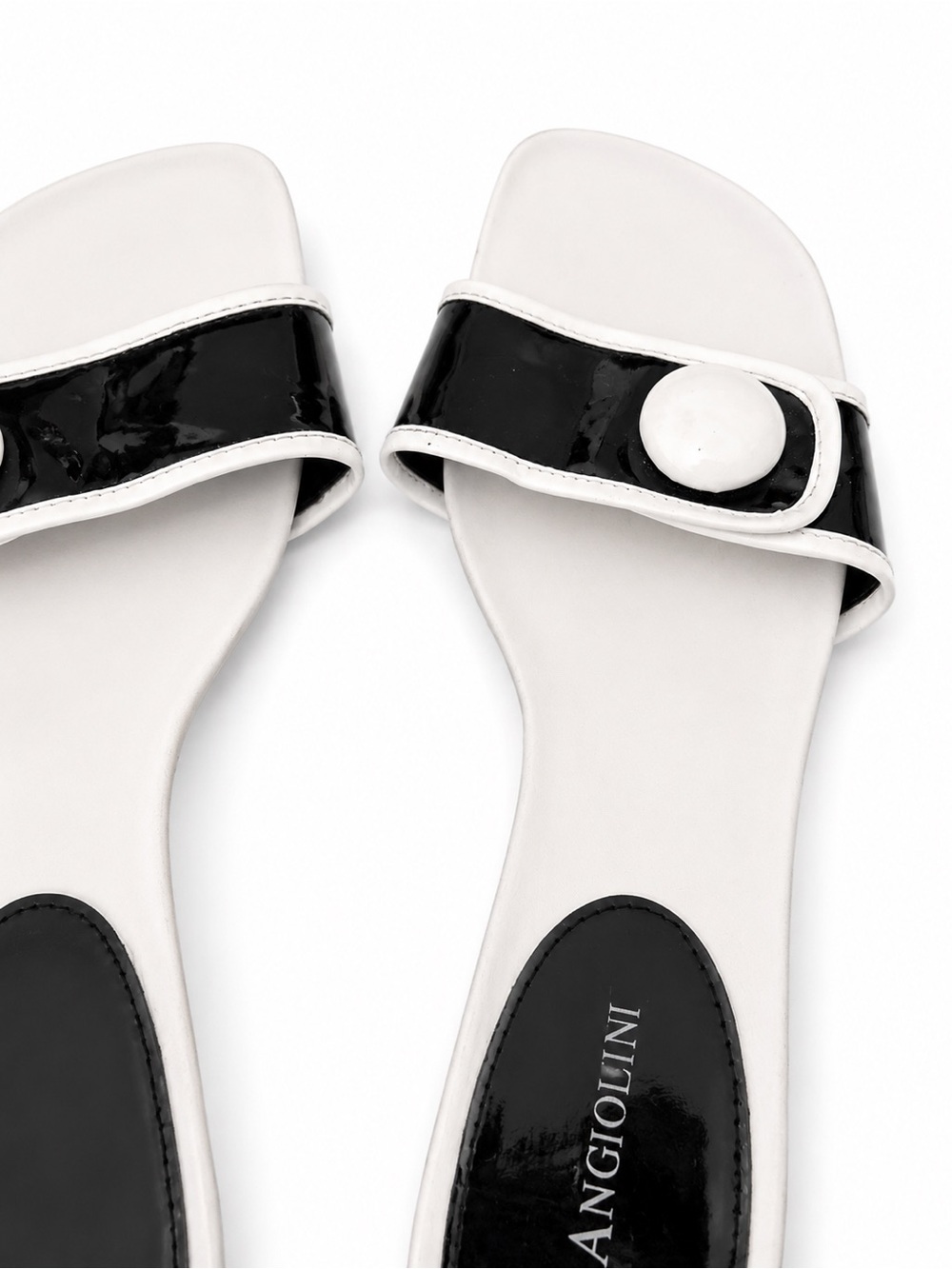 Vintage Enzo Angiolini Black and White Heeled Sandals - Women - Picture 6 of 8